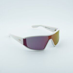 Rag & Bone RNB6003/S 0VK6 TE Sunglasses White Shield Frame, Mirror Lenses